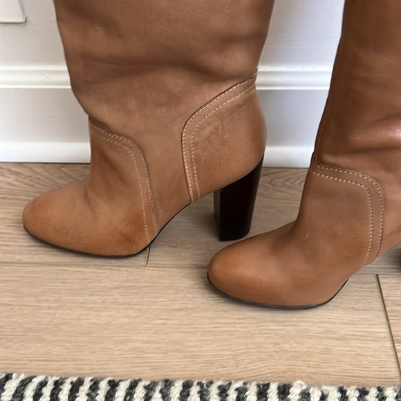 Talbots New Carmel color boots with 3 1/2" heel. These are gorgeous boots! - Picture 3 of 9